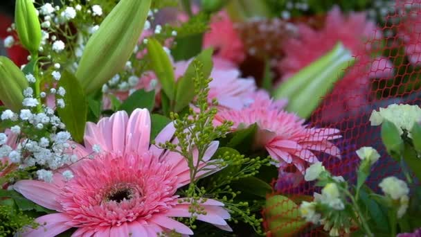 Düğün Veya Özel Gün Çiçekler Bouget Bileşimi — Stok video
