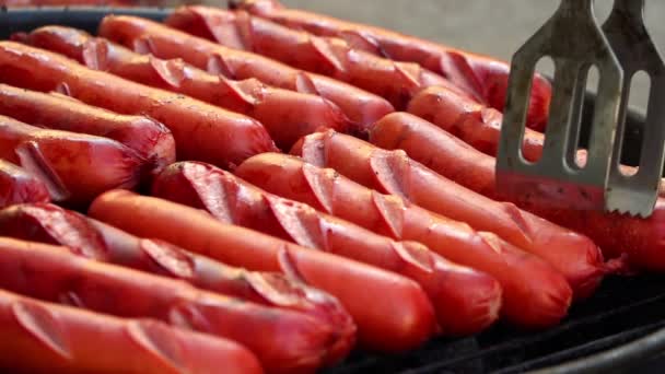 Saucisse Sur Feu Barbecue — Video