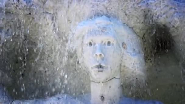 Statue Dame Dans Fontaine Francfort — Video