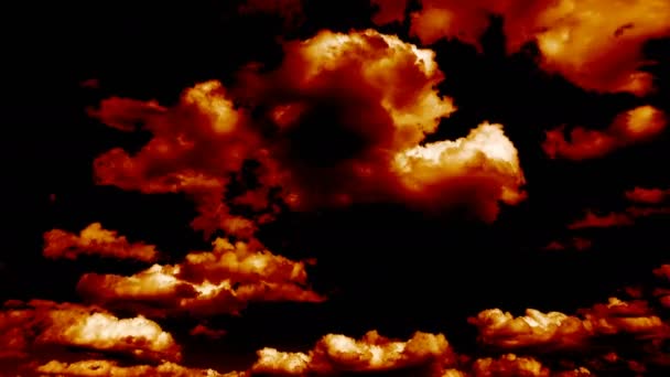 Inferno Céu Fogo Nuvens Lapso Tempo — Vídeo de Stock