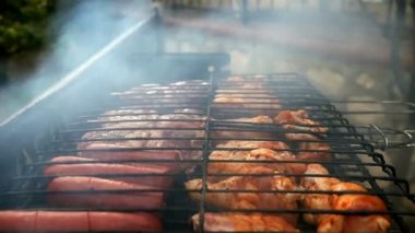 Kömür Yangın Barbekü Et Pişirme