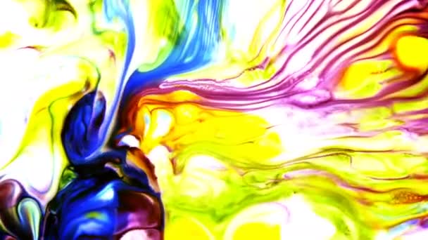 Soyut Renkli Mürekkep Patlaması — Stok video