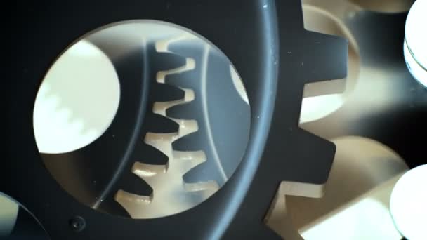 Abstract Retro Clock Gears — Stock Video