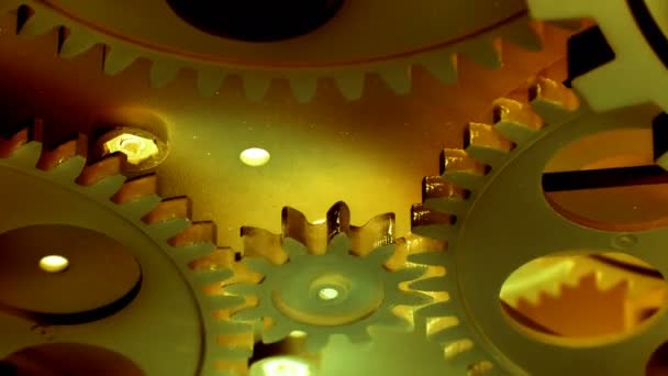 抽象的なレトロな時計の歯車 — ストック動画