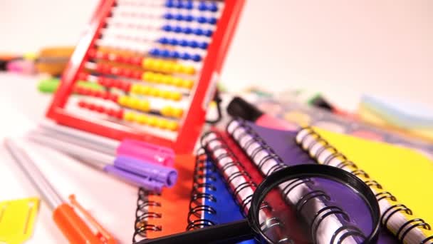 Kleurrijke School Onderwijs Tools — Stockvideo