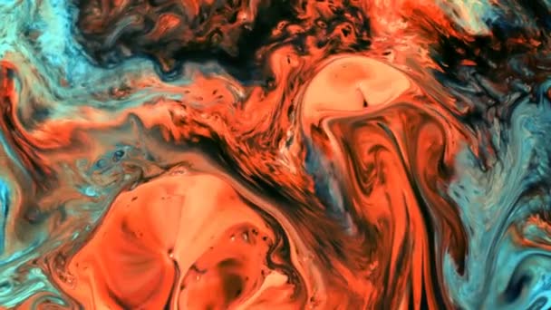 Abstrakcyjny Przepływ Atramentu Mleku — Wideo stockowe