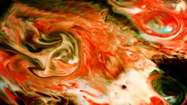 Abstrakcyjny Przepływ Atramentu Mleku — Wideo stockowe