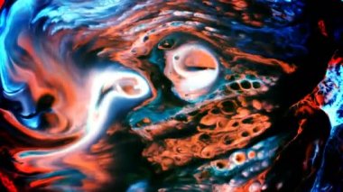  Süt Üzerine Soyut Mürekkep Hareketi 