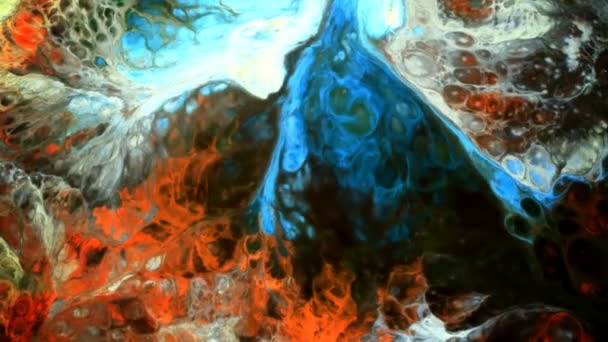 Abstracte Inktbeweging Melk — Stockvideo