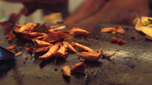 美味鸡食烹调 — 图库视频影像