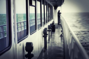 Feribot Inseide 'den güzel detaylı bir fotoğraf.