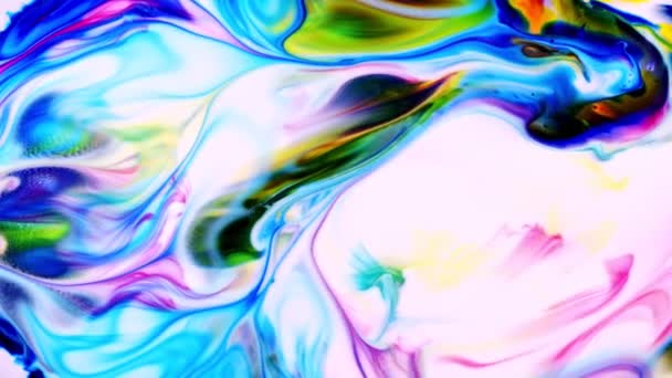 Extensión Explosiones Pintura Colorida Abstracta — Vídeo de stock