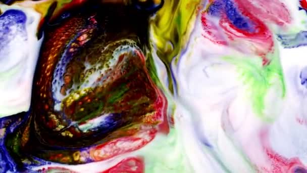 Extensión Explosiones Pintura Colorida Abstracta — Vídeo de stock
