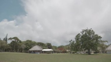 Pasifik Okyanusu'nda, Yeni Kaledonya'daki çam adasında bir öğleden sonra timelapse.