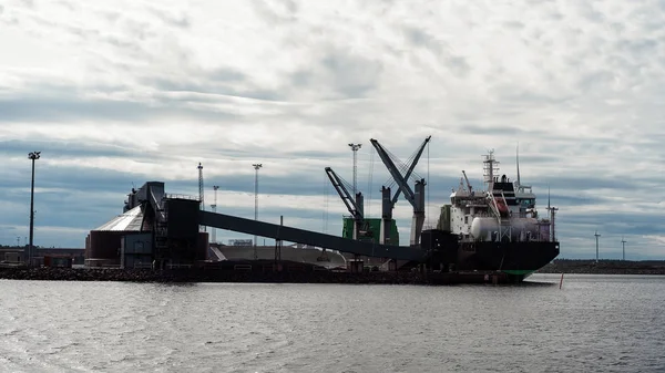 Ships Cargo Port Cargo Operation Ship Working Gasoil — Stock Photo, Image