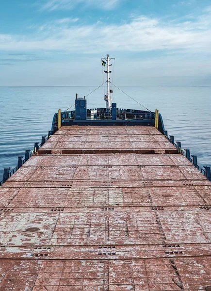 View Ship Bridge Clear Summer Day Ship Sea Seascape — Stock Photo, Image