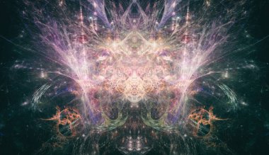 Herhangi bir amaç için yaratıcı bir arka plan psychedelic fraktal sanattır
