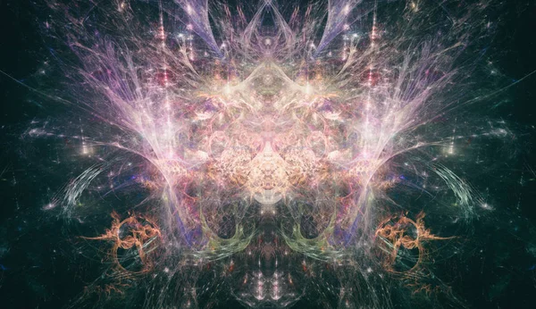 Psychedelische Fraktale Kunst Ist Ein Kreativer Hintergrund Für Alle Zwecke — Stockfoto