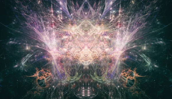 Psychedelische Fractal Kunst Een Creatieve Achtergrond Voor Doeleinden — Stockfoto