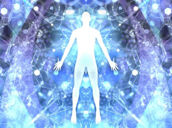 Abstract Spiritueel Ontwaken Kosmisch Bewustzijn Meditatie — Stockfoto