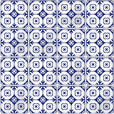 vektör sorunsuz arka plan ile oryantal mozaik karolar