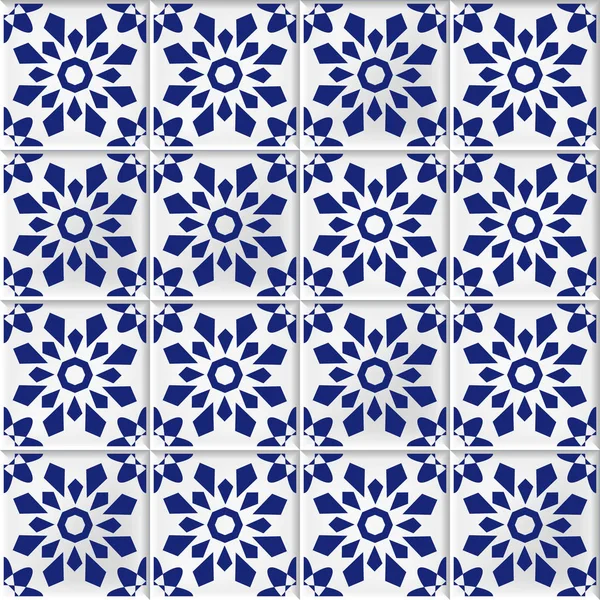 Vecteur fond sans couture avec des carreaux de mosaïque orientale — Image vectorielle