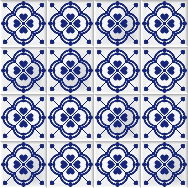 Векторний безшовний фон зі східними мозаїчними плитками — стоковий вектор