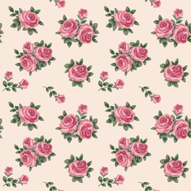 vektör sorunsuz geçmiş retro tarzı pembe Gül ile