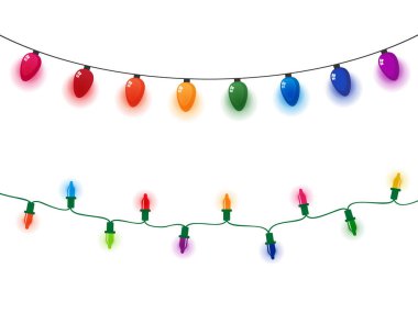 Beyaz arka plan üzerinde gerçekçi fener çelenk vektör