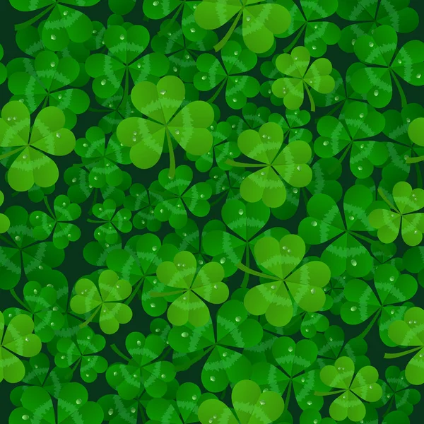 Vector saint patrick 's day nahtlose shamrock hintergrund — Stockvektor