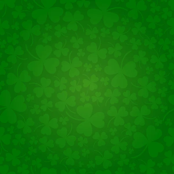 Vector Saint Patrick's day seamless shamrock background — Stock Vector