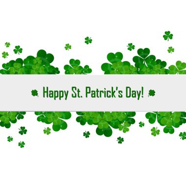 Aziz Patrick günü vektör çerçeve Yeşil yonca ile