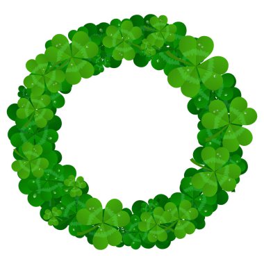 Aziz Patrick günü vektör çerçeve Yeşil yonca ile