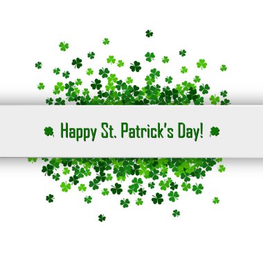 Aziz Patrick günü vektör çerçeve Yeşil yonca ile