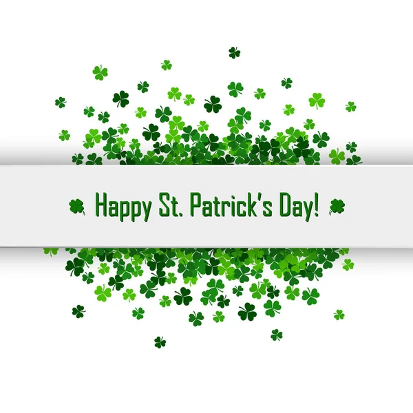 Cadre vectoriel Saint Patrick avec trèfle vert — Image vectorielle