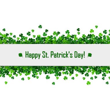 Aziz Patrick günü vektör çerçeve Yeşil yonca ile