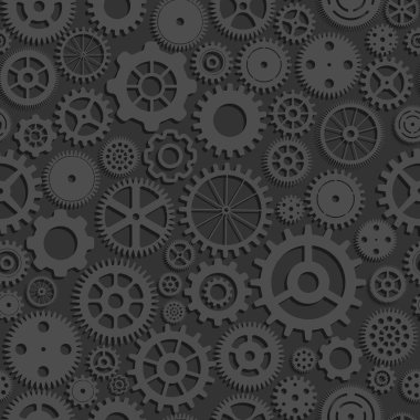 gri dişli tekerlekler ile vektör sorunsuz arka plan