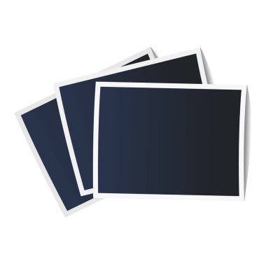 beyaz arka plan üzerinde gerçekçi tarzda fotoğraf çerçeveleri 