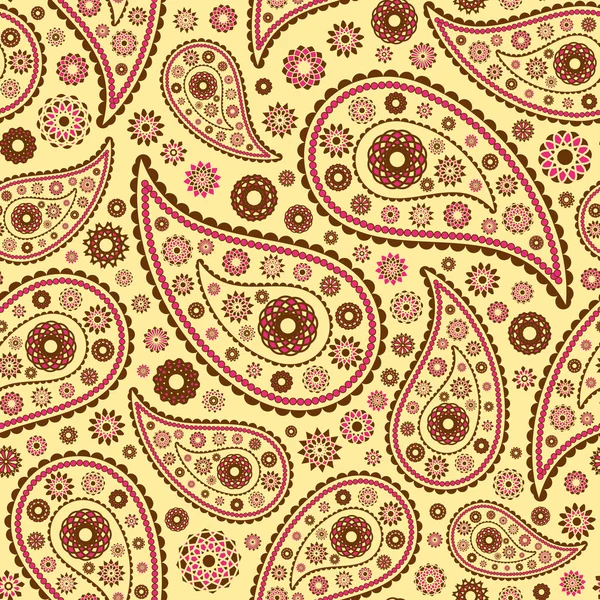 Illustration vectorielle de fond sans couture paisley coloré — Image vectorielle