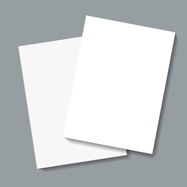 gri arka plan daki not sayfalarının vektör çizimi