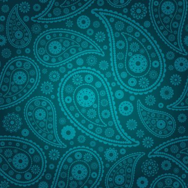 renkli paisley dikişsiz arka plan vektör illüstrasyon