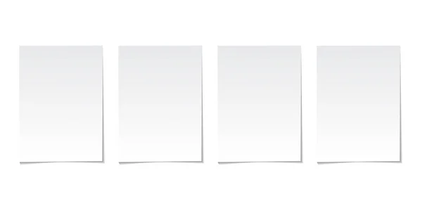Vector Collection Paper Sheets Grey Background Royalty Free Stock Vectors