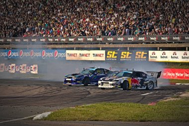 Riga, Letonya - 02 Ağustos 2019 - Tor Arne Kvia karşı Ahmad Daham