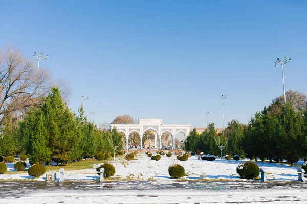 Ташкент Узбекистан Грудень 2019 Alisher Navoi National Park Uzbekistan Winter — стокове фото