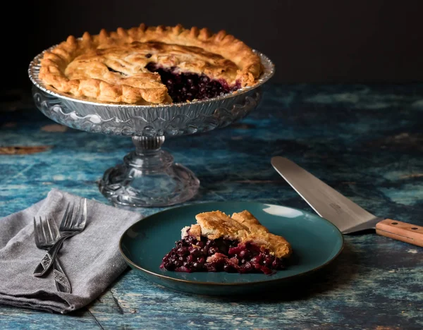 Goldener Blaubeerkuchen — Stockfoto