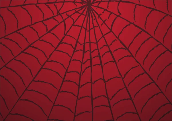 Cobweb Fondo Rojo Diseño Ilustración Vectorial — Archivo Imágenes Vectoriales