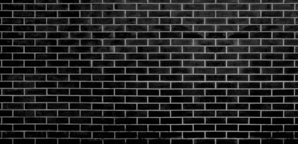 レンガの壁 グラフィックデザインのための黒レンガ壁テクスチャの背景 — ストック写真