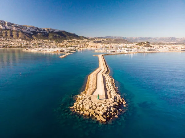 denia limanının havadan görünümü
