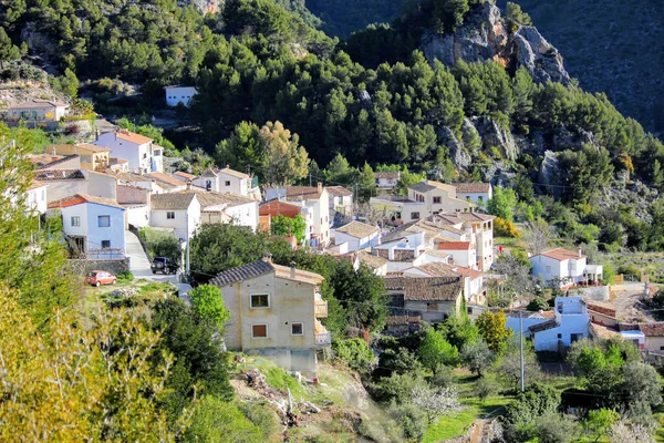 Spanya Nın Alicante Eyaletinin Küçük Kasabası Abdet Panoramik Manzarası — Stok fotoğraf