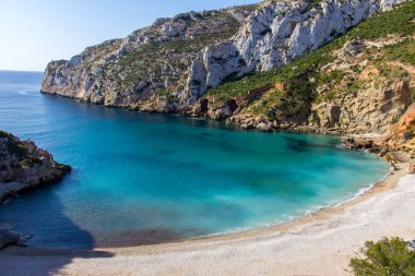 Granadella cove beach Javea, İspanya